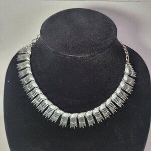 Vintage Sarah Coventry Silver-tone Statement Intricate Fringe Necklace